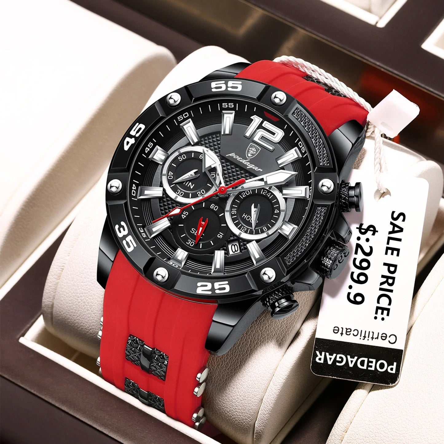 Men's Military Quartz Wristwatch - Waterproof Luminous Chronograph