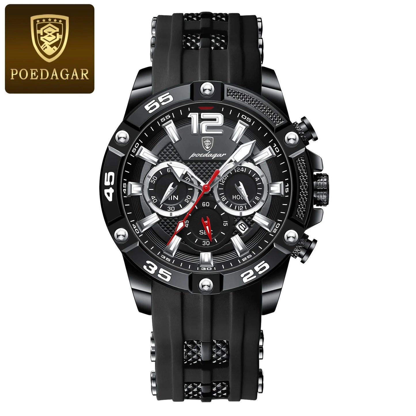 Men's Military Quartz Wristwatch - Waterproof Luminous Chronograph