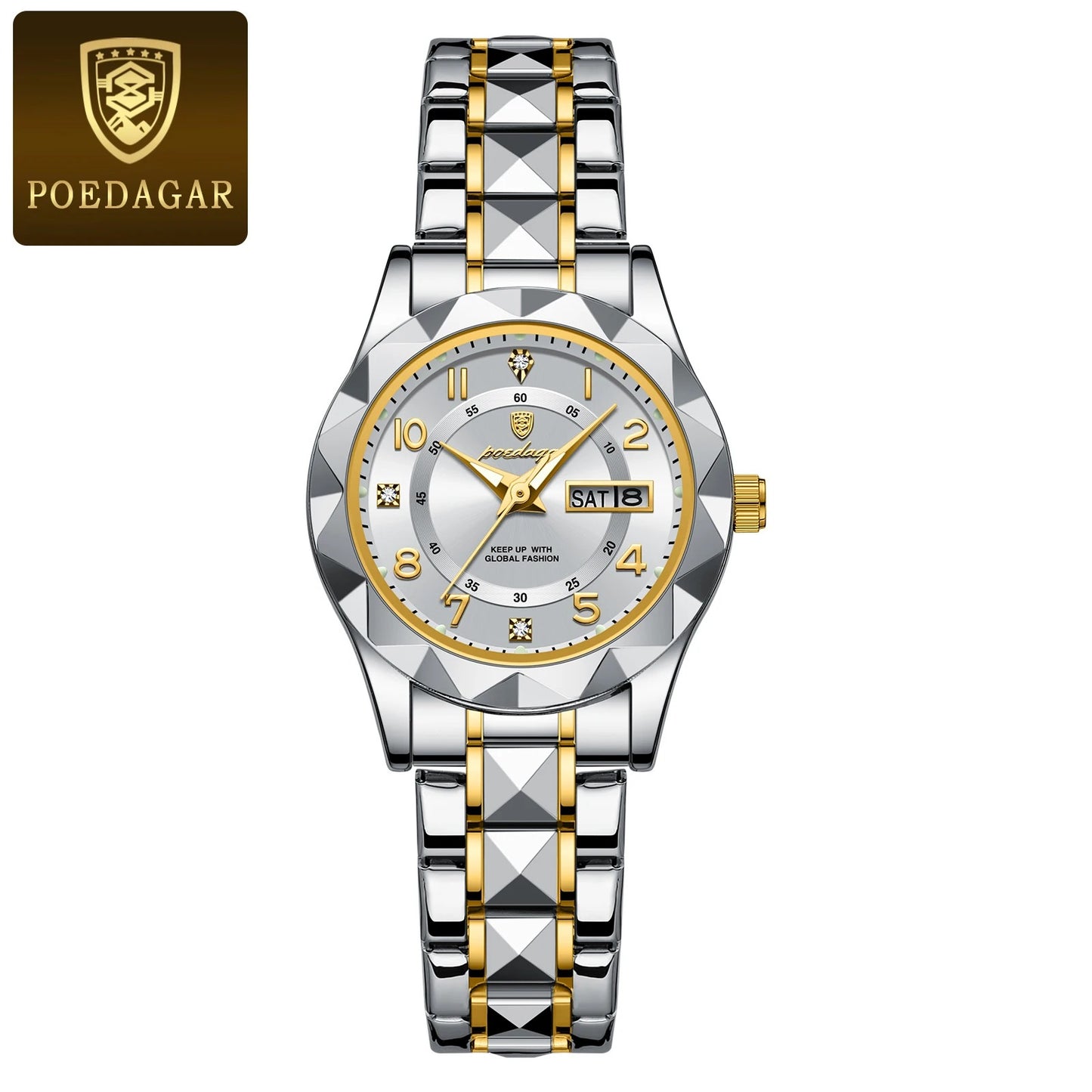 Luxury Women's Quartz and Stainless Steel Watch